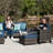 Allcot Rattan Sectional Seating Group with Cushions-1699845903
