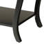 Table de bout carrée noire avec 2 tablettes et construction stable en bois pour les 2 pieds supérieurs élégants de la maison