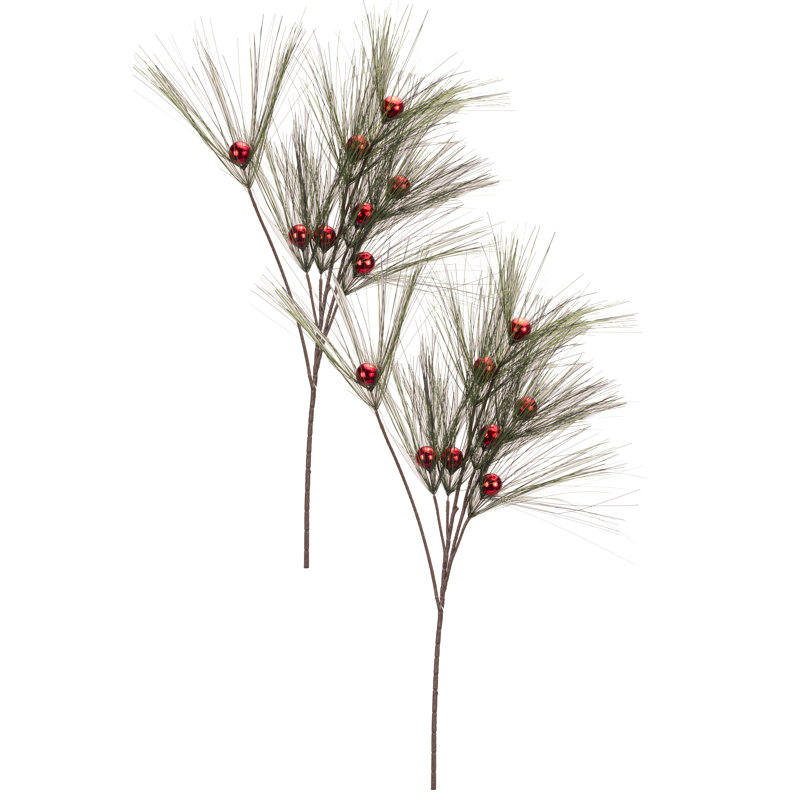 Pine Spray Pick, Red