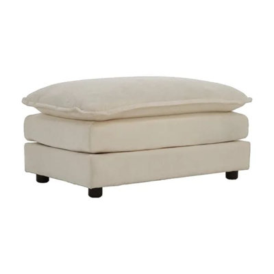 Chenille Fabric Ottomans Footrest to Combine with 2 Seater Sofa, 3 Seater Sofa and 4 Seater Sofa, Light Coffee