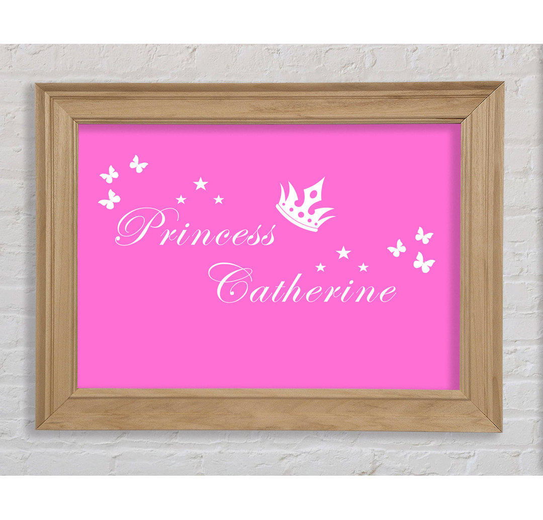 Dein eigener Name Prinzessin 2 Vivid Pink - Bilderrahmen Kunstdrucke