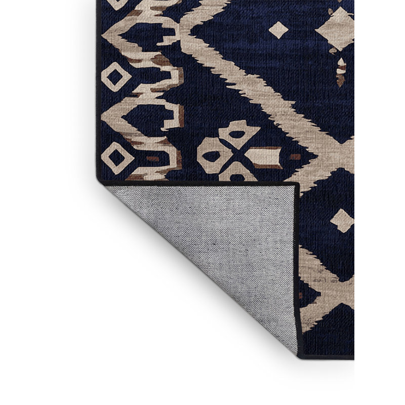 Machine Washable Gray Area Rug, Rectangle 5' x 8'