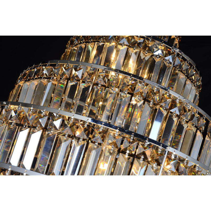 Lustre empire unique 38 lumières Dorotea, Teck