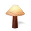 Petite lampe de table moderne en bois massif de couleur noyer avec abat-jour en polyester pour le salon de la chambre à coucher, ampoule incluse-822501786-822501787