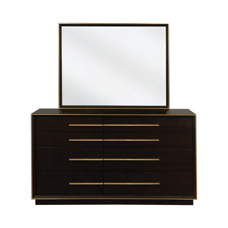 Commode double à 8 tiroirs avec miroir B 70 "Bensill