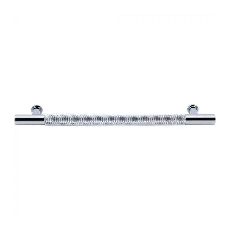 Beliza Knurled Bar Pull, Polished Chrome, 6 5/16"