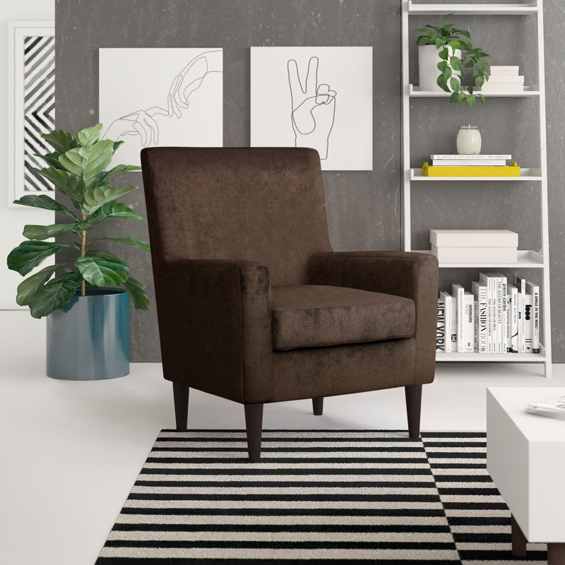 Donham Upholstered Accent Chair, Godiva Brown