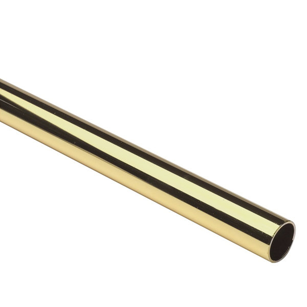 Tringle pour garde-robe l 96 po, Laiton poli