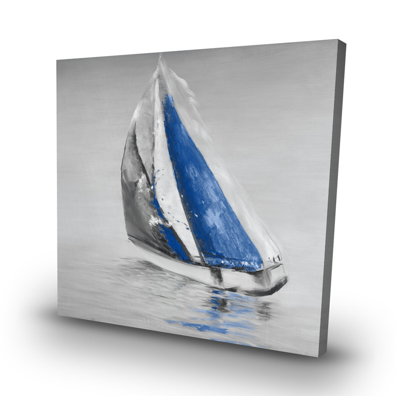 boat sailing - 32"x32" art on canvas