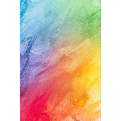 Textured Rainbow Paint - Wrapped Canvas Painting