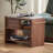 Black Walnut Upholstered Bench-109304889