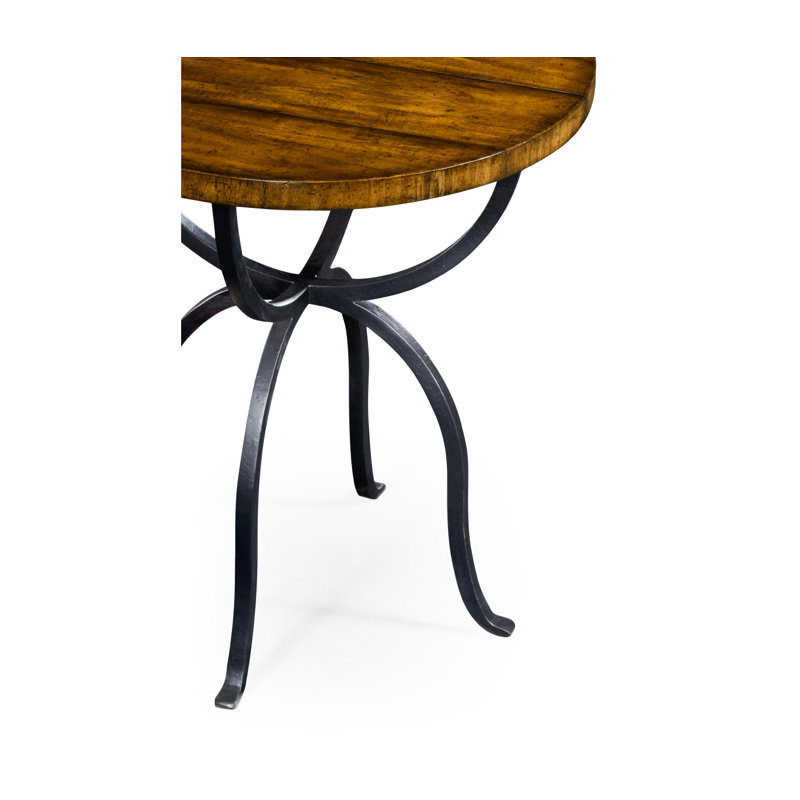 Casually Country Solid Wood End Table, Country Farmhouse Walnut