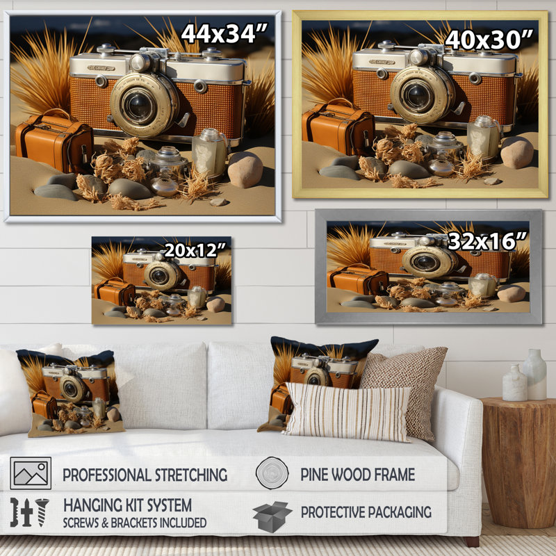 Alyea Beach, appareil photo sur toile, H 12 po x l 20 po x P 1 po, Cadre photo noir
