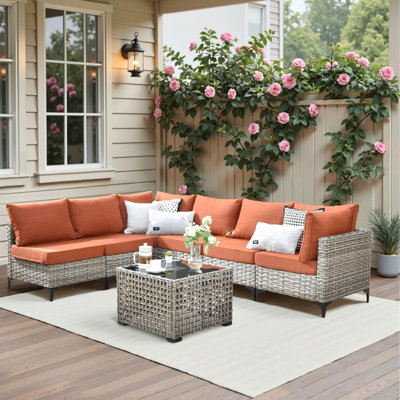 6 - Person Outdoor Seating Group With Cushions