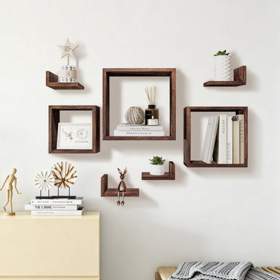 Tablettes murales flottantes en bois
