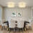 Muho 3 - Light Modern Metal And Fabric Drum Semi Flush Mount Ceiling Light Fixture For Dinning Room Living Room Bedroom Hallway Entryway Kitchen-628625669