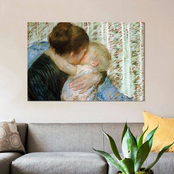 « a goodnight étreinte », reproduction sur toile, H 8 po x l 12 po x P 0,75 po, Toile tendue, Pas de tapis