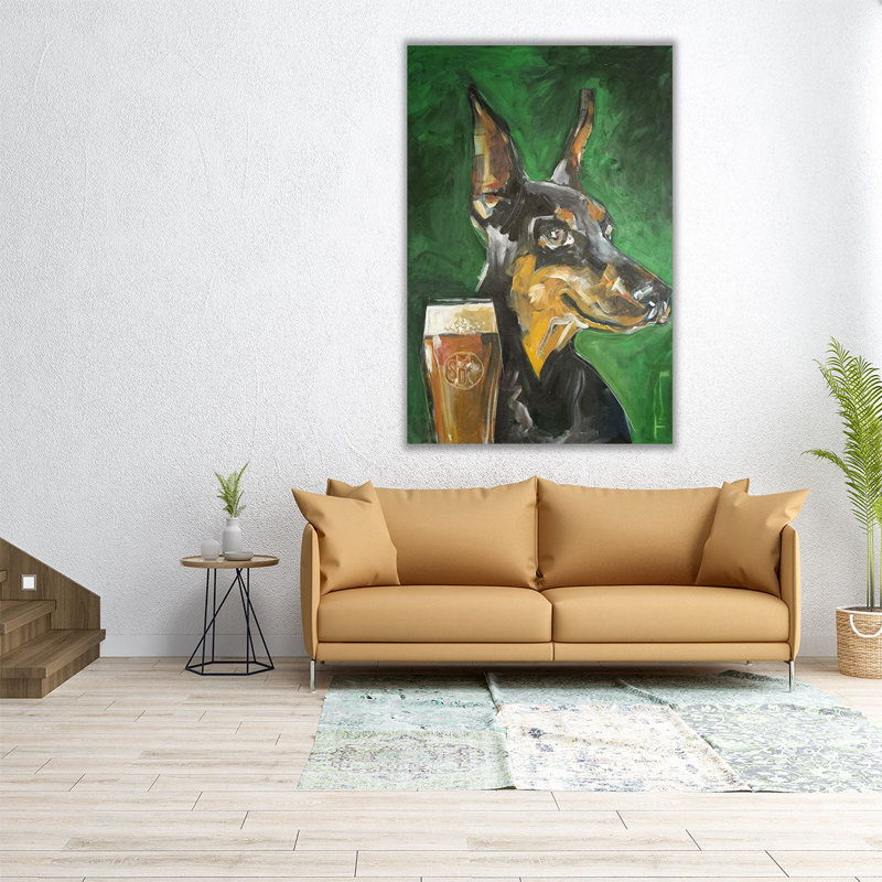 «Stray Dog Beer», reproduction d'art sur toile, H 24 po x l 16 po