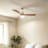47.2in Ceiling Fan Light 3 Blade Fandelier with Lamp 3 Color LED Ceiling Fan Fixture with Remote Control for Bedroom Living Room Indoor Use