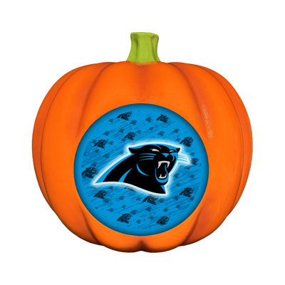Décoration de citrouille en résine NFL Carolina Panthers | 10 po