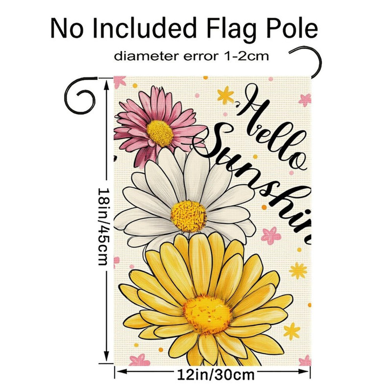 Drapeau décoratif double face Hello Sunshine