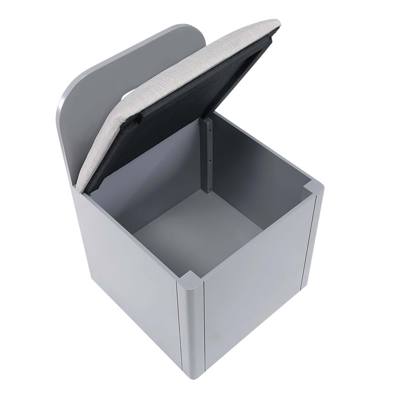 Lit plateforme multifonctionnel avec bibliothèque et rangement intégrés, Gris