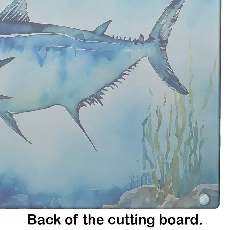Bluefin Tuna Glass Cutting Board Large