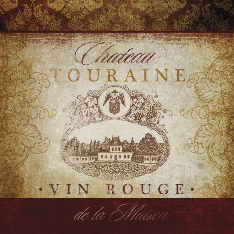 Wine Label VI - Wrapped Canvas Print, 122cm H x 122cm W x 3.8cm D