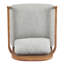 De 2 fauteuils de style Mid-Century moderne avec structure en bois de noyer massif, dossier et sièges grisâtre de soutien pour se détendre à la maison 26,6 po