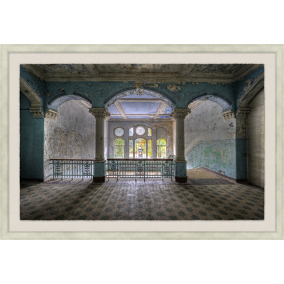 Aged Mansion' Framed Print on Glass