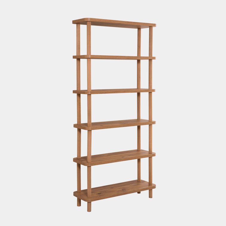 Akono 66.3 H x 31.5 W Solid Wood Etagere Bookcase East Urban Home