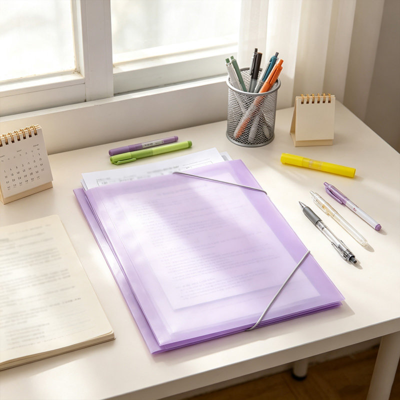 Serviettes en polaire corail, chemises de classement épaisses Macaron, organiseur de documents portatif avec cordon élastique, pochette de classement imperméable et résistante, format A4, pour l'école, le bureau et les entreprises.