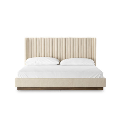 Lydia Upholstered Wingback Bed