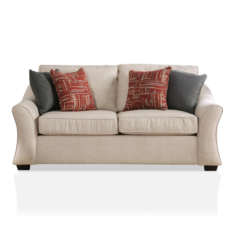 Causeuse Bolander, 100 % polyester ivoire