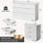 3-Piece Bedroom Set, 6 Drawer 47.2" W Double Dresser& Nightstand Set Of 2