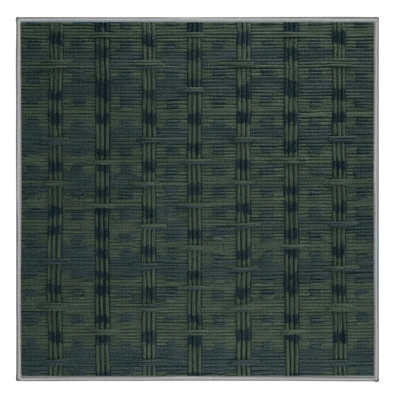 Tapis gris en treillis lavable à la machine, Carré 8 pi