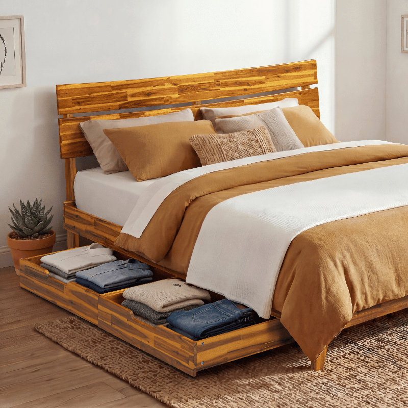 Rangement sous lit NTC, Caramel