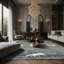 Tapis gris soyeux et moelleux-100885509
