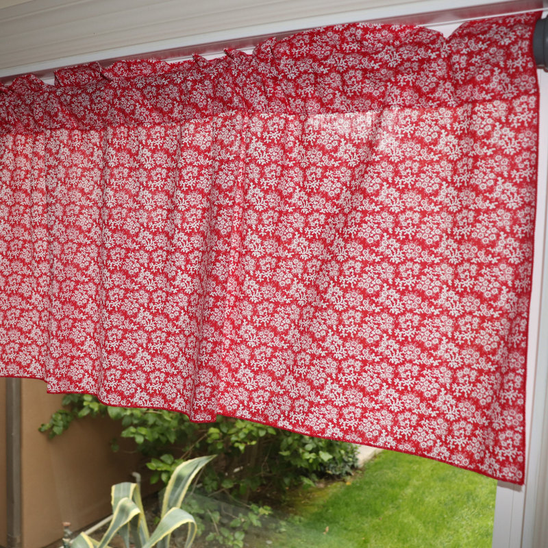 Cantonnière Clinten, L 58 po x L 28 po, Rouge