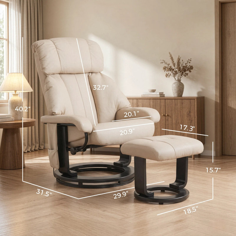 Fauteuil inclinable avec repose-pieds Soft
