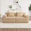Canapé modulaire à 2 places sans siège, canapé modulaire Cloud avec assise profonde, canapé modulaire moderne à 2 places avec coussins décoratifs en velours côtelé-879765634