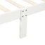 Lit simple blanc - Bois massif avec tête de lit et plateforme-16010823