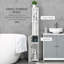 Freestanding Tall Linen Tower with Open Shelves & Anti-Tip Safety