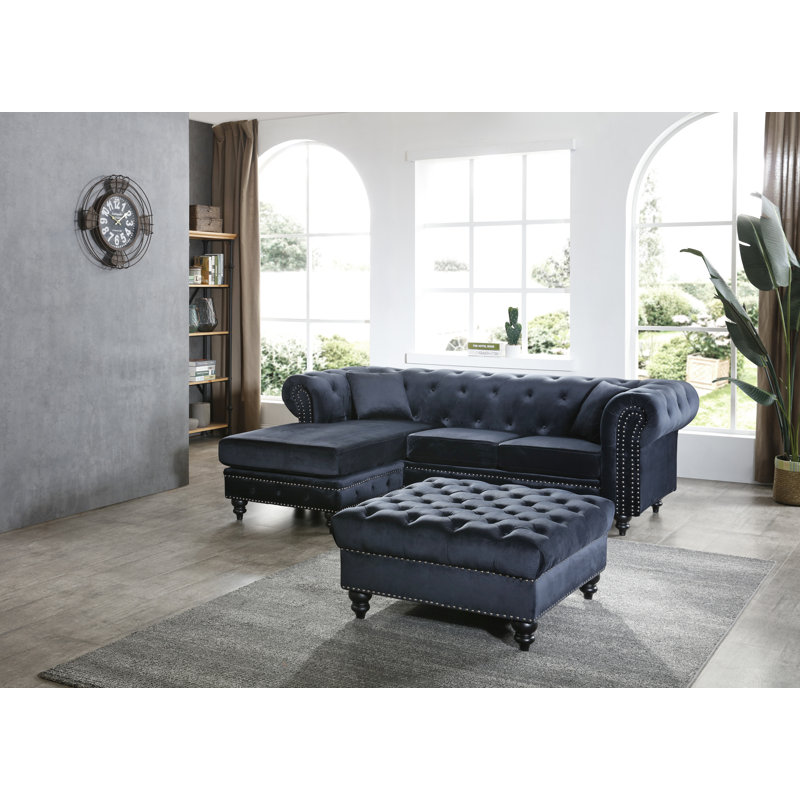 Nola Velvet Sectional