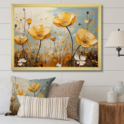 " Yellow Gray Buttercups Golden Glow Patchwork "