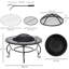 Abduljabaar Round Steel Wood Burning Fire Pit