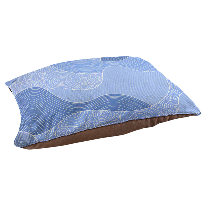 Coussin pour chien Byrge, Bleu, Moyen (L 29,5 po x P19,5 po x H 9,5 po)
