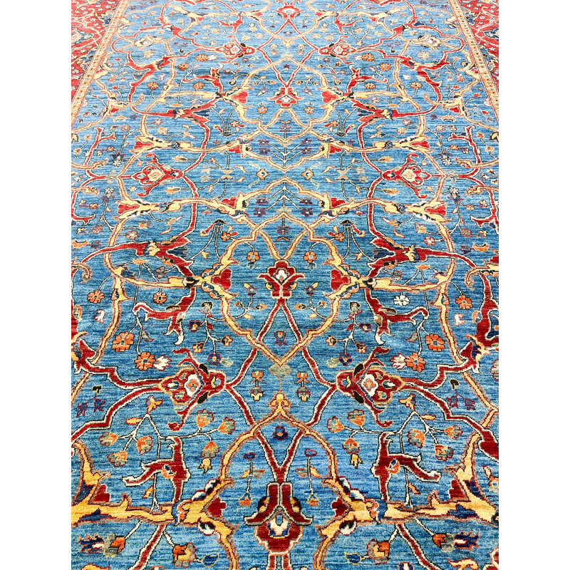 Tapis unique en laine 8 pi 10 po x 11 pi 8 po Tribal