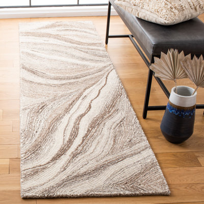 Tapis en laine et coton touffetés à la main Rackley