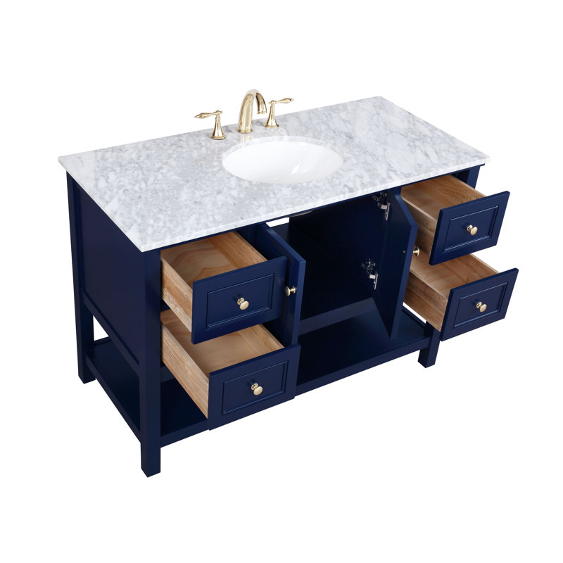Ensemble de meuble-lavabo simple 48 po Bonsai, Bleu